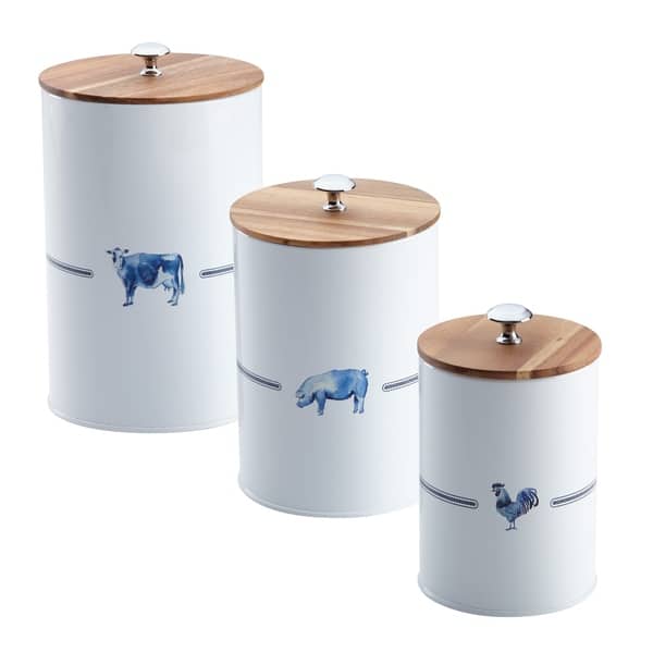 LEAVES AND TREES Y Stackable Kitchen Canisters Set, Pack of 5