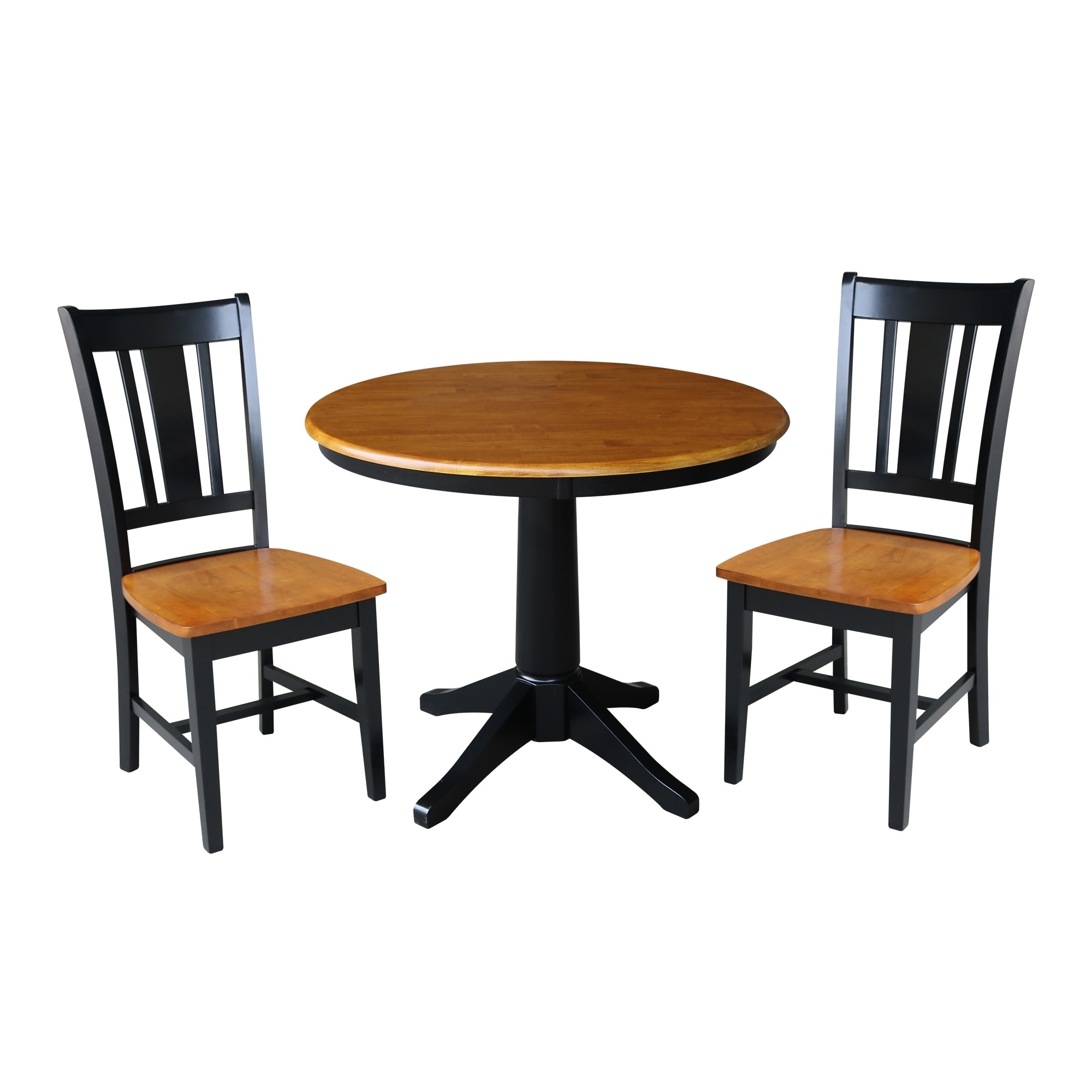 36 Round Top Pedestal Dining Table With 2 San Remo Chairs 36 Round Top Pedestal Dining Table With 2 San Remo Chairs