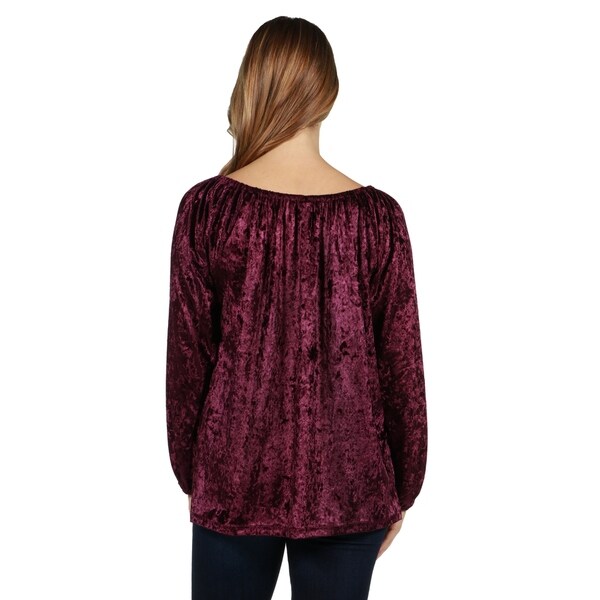 velvet tunic tops