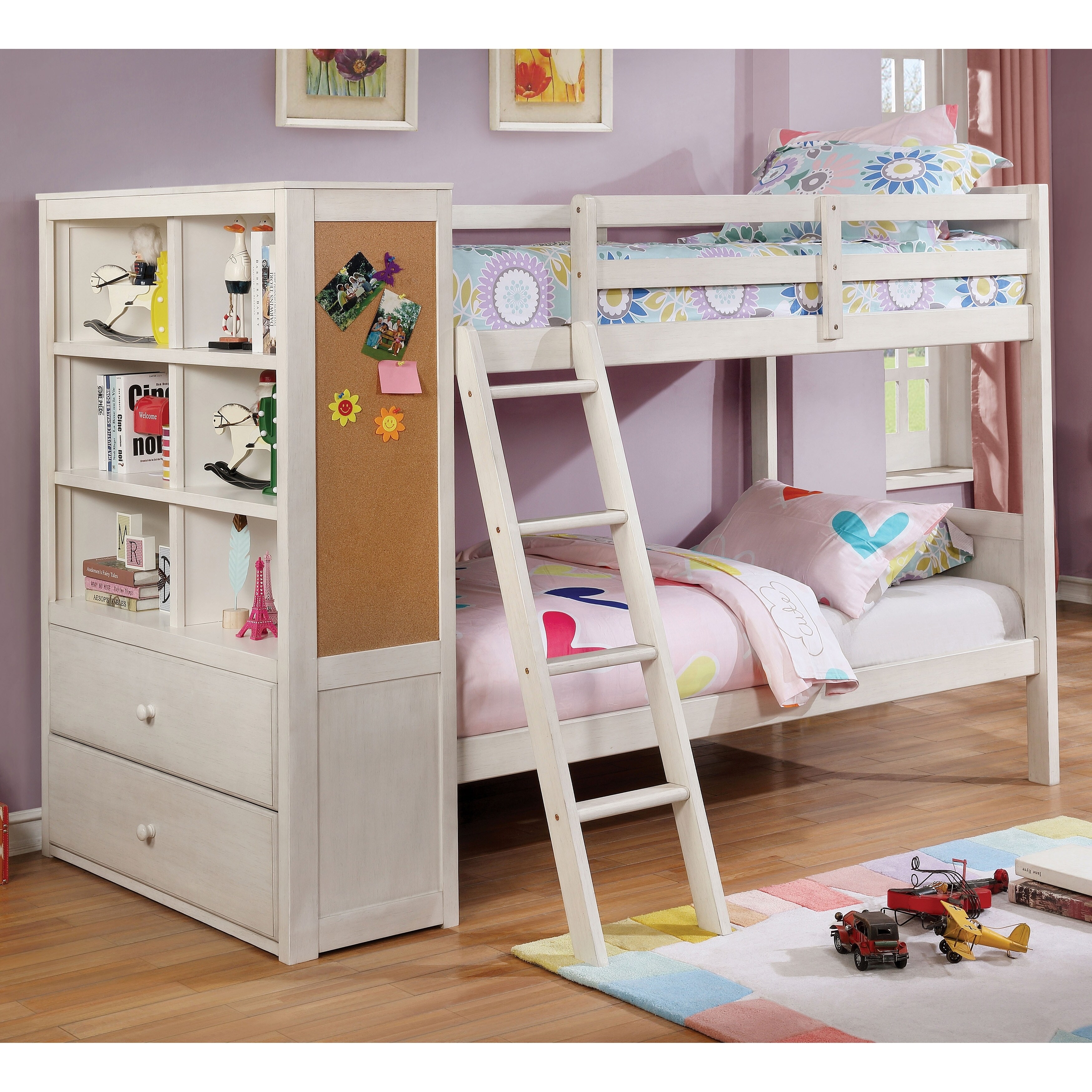 Shop Copper Grove Martvili Twin Over Twin Bunk Bed With Built In