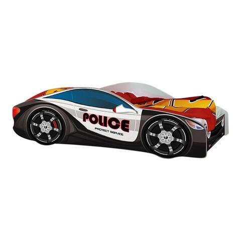 Kids Twin Size Platform Car Bed Frame