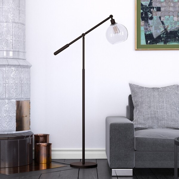 Shop Dardan Floor Lamp In Blackened Bronze With Globe Shade Free