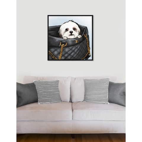 Oliver Gal 'Peek a Boo Shih Tzu' Dogs and Puppies Framed Art Print
