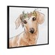 Shop Oliver Gal 'Floral Crown Dachshund' Dogs and Puppies Framed Art ...