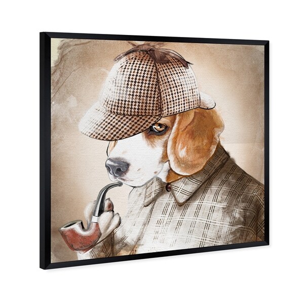 Oliver Gal 'Detective Beagle' Dogs and Puppies Framed Art Print