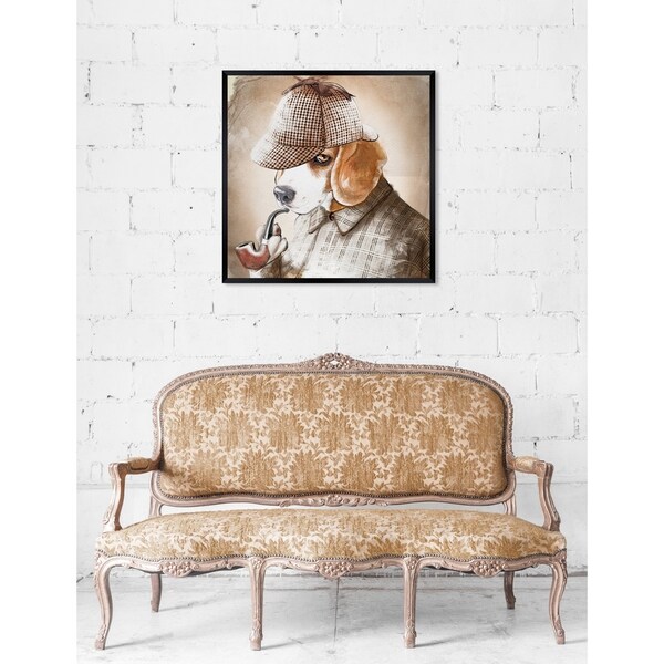 Oliver Gal 'Detective Beagle' Dogs and Puppies Framed Art Print