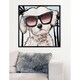 Oliver Gal 'maltese Palm Glam' Dogs And Puppies Framed Art Print - Bed 