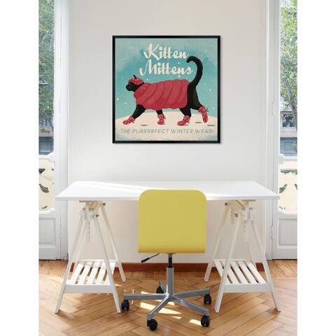 Oliver Gal 'Kitten Mittens' Cats and Kittens Framed Art Print