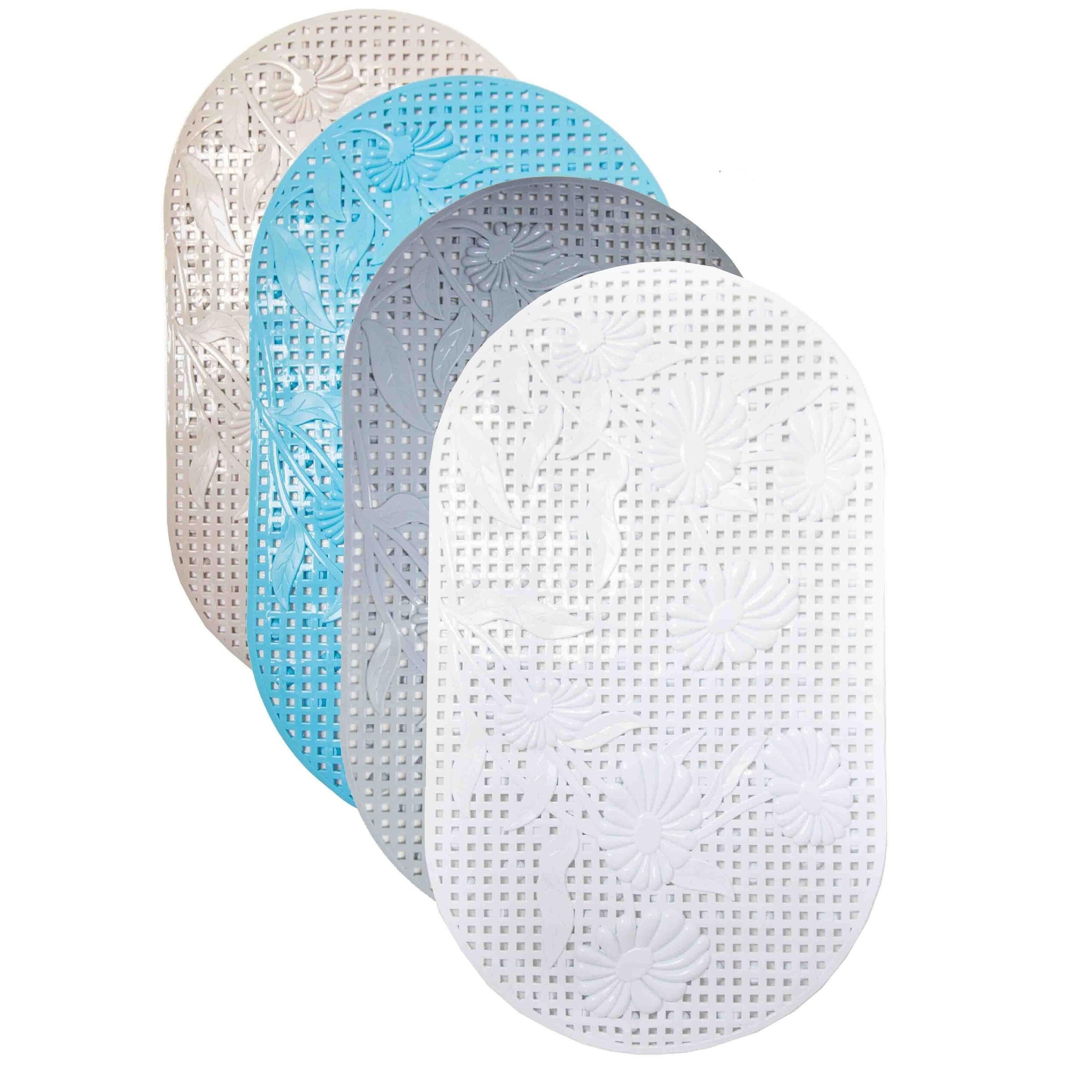 Oval Shaped Anti-slip Foot Massage Bath Mat PVC Material 15/" x 27/" New
