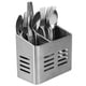 Home Basics Silver Dual Compartment Stainless Steel Cutlery Holder 