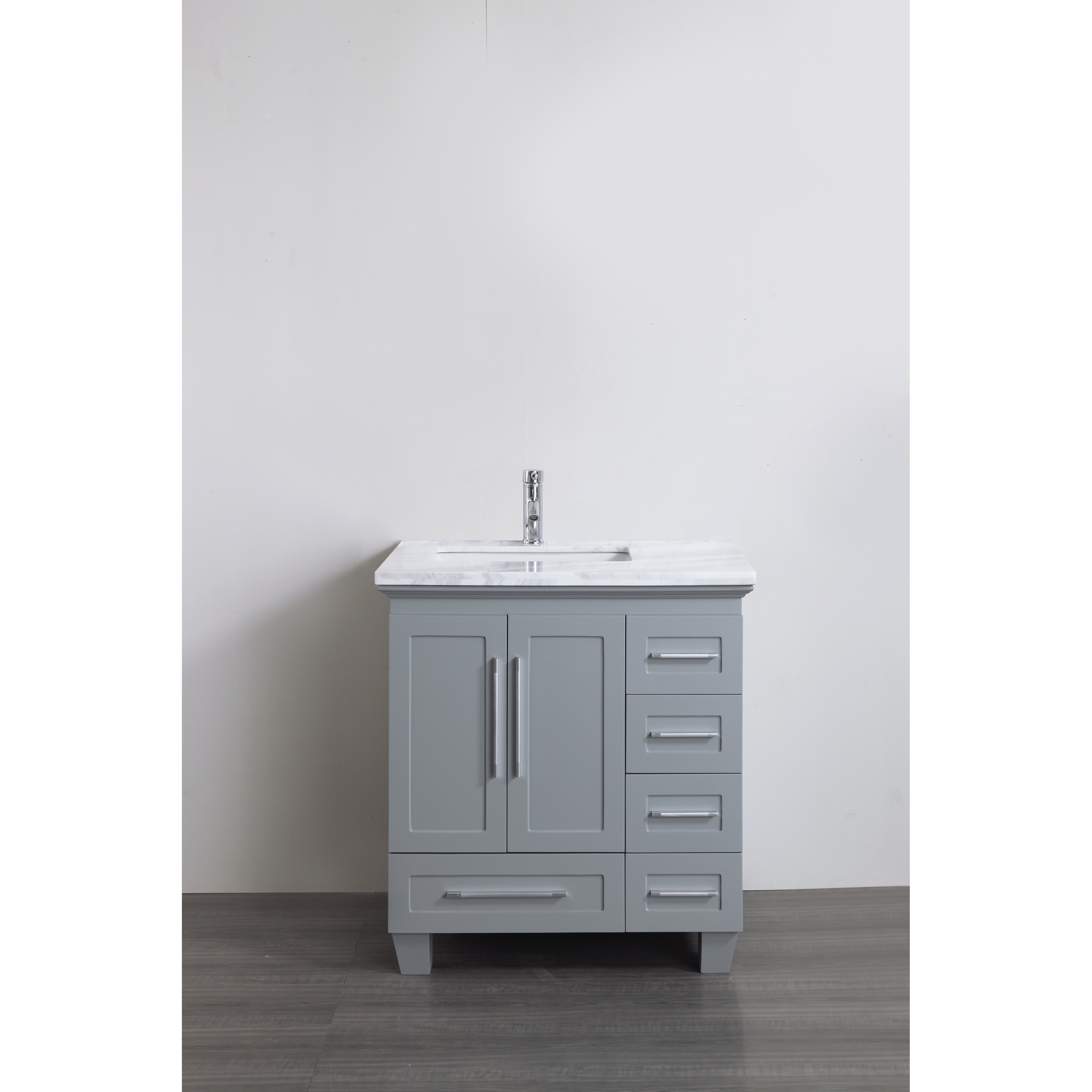 Eviva Loon 30 inch Gray Transitional Bathroom Vanity with ...