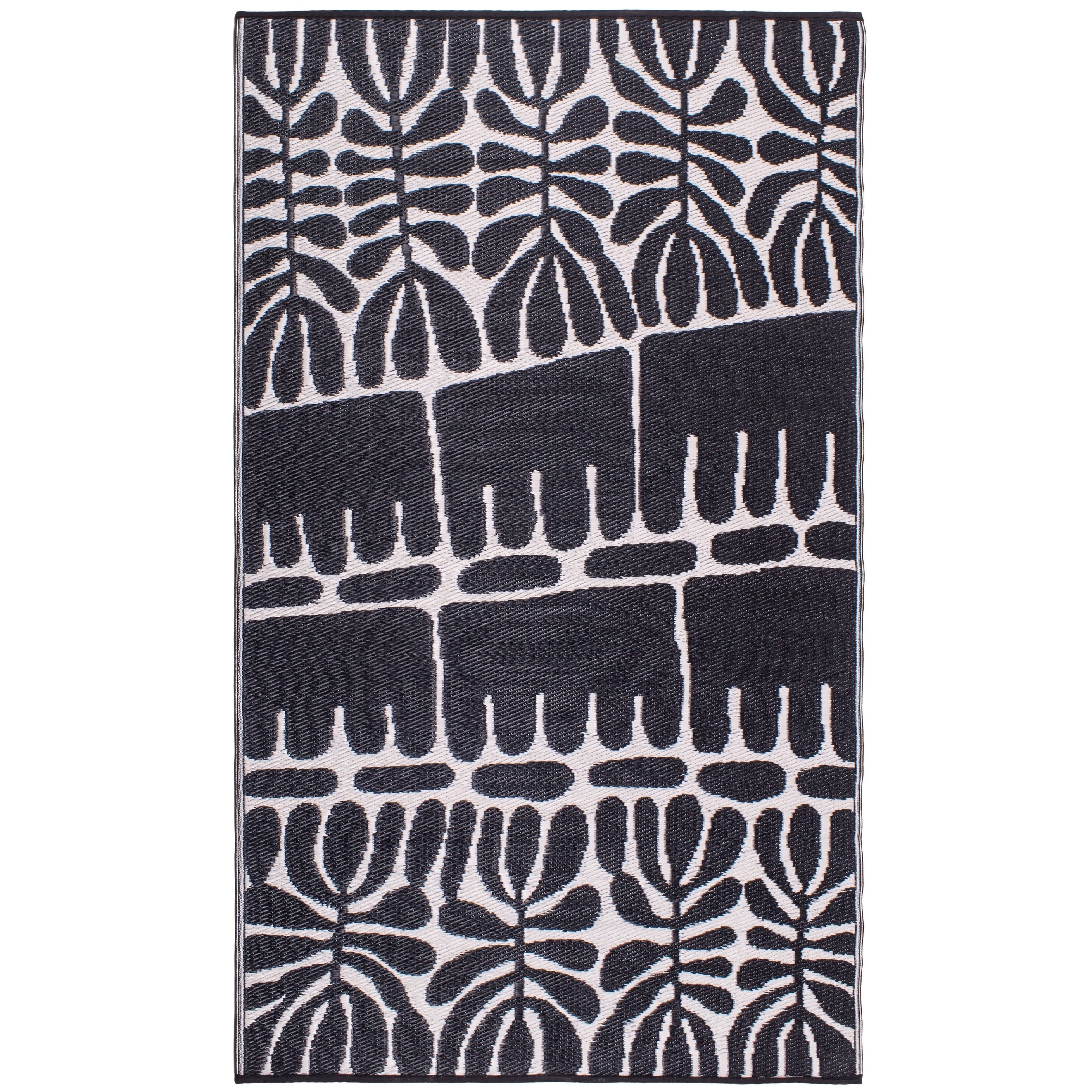 Fab Habitat Serowe Recycled Plastic Rug - Black 4' x 6