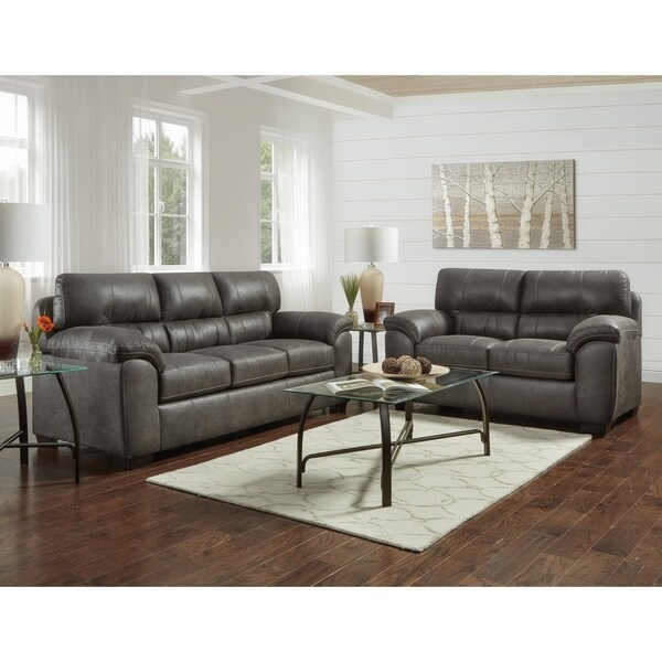 Sofatrendz Charleston Ash Queen Sleeper Loveseat 2 Pc Set