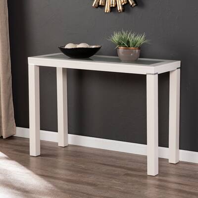 Porch & Den Lapham White Parsons Console Table