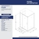 preview thumbnail 2 of 10, DreamLine Flex 30 1/2 in. D x 28-32 in. W x 72 in. H Semi-Frameless Pivot Shower Enclosure - 30.5" x 28.44" - 32.44"