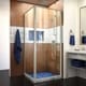preview thumbnail 1 of 10, DreamLine Flex 30 1/2 in. D x 28-32 in. W x 72 in. H Semi-Frameless Pivot Shower Enclosure - 30.5" x 28.44" - 32.44"