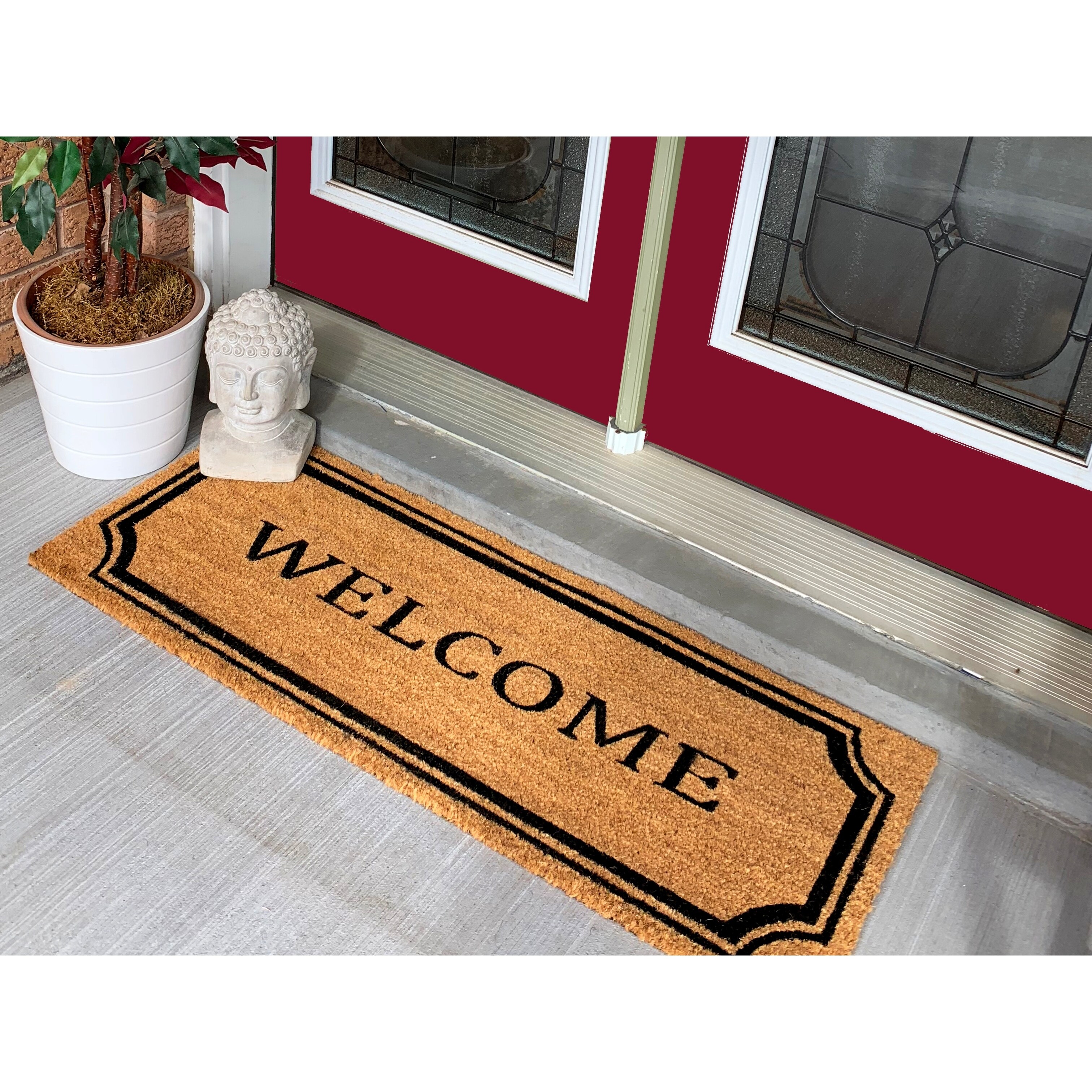 Welcome Rubber Non-Slip 28'' x 18'' Indoor Outdoor Doormat – Mascot  Hardware