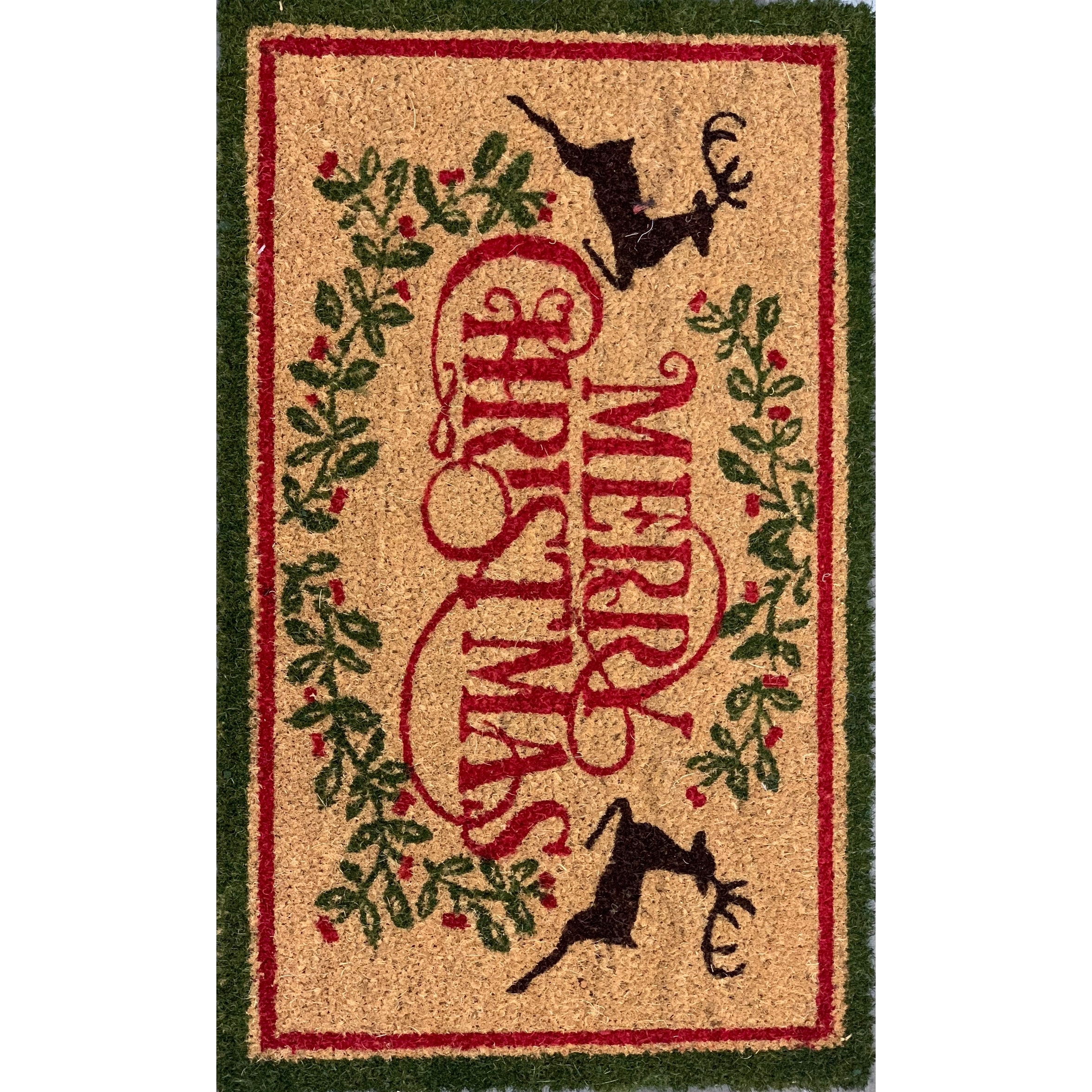 18 X 30 Merry Christmas Festive Coir Doormat