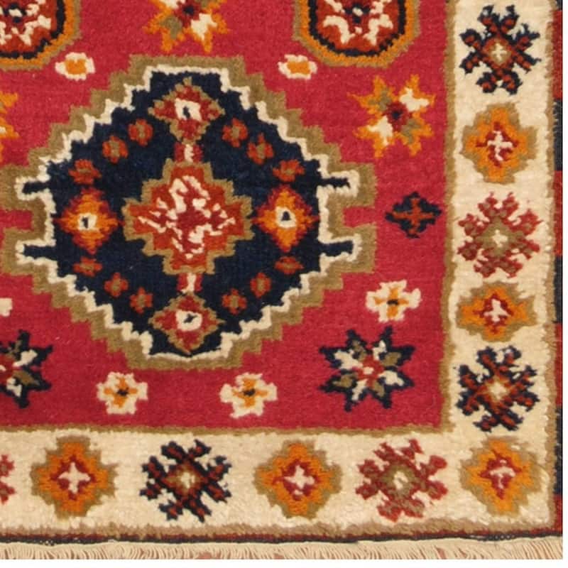 HERAT ORIENTAL Handmade Kazak Wool Rug - 2'2" x 6'