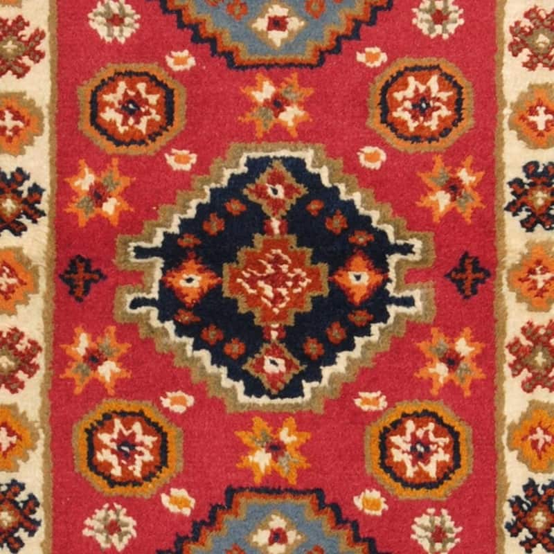 HERAT ORIENTAL Handmade Kazak Wool Rug - 2'2" x 6'