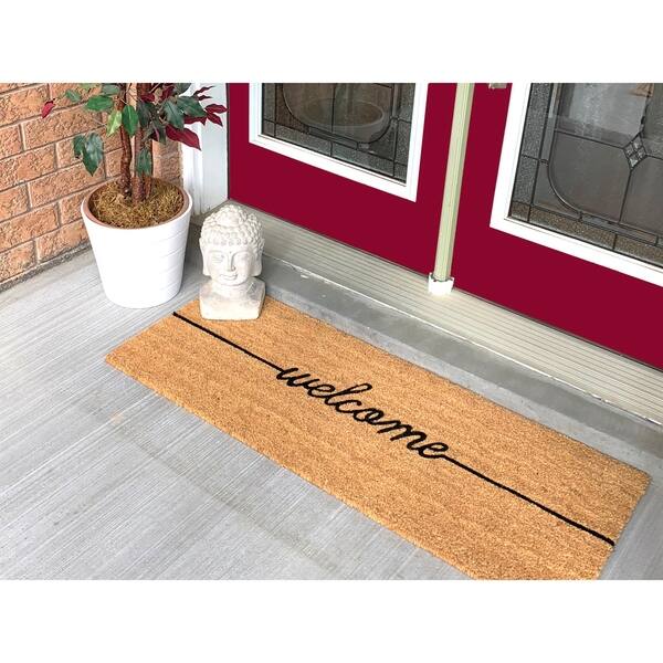 Shop 18 X 48 Welcome Large Coir Doormat Free Shipping Today