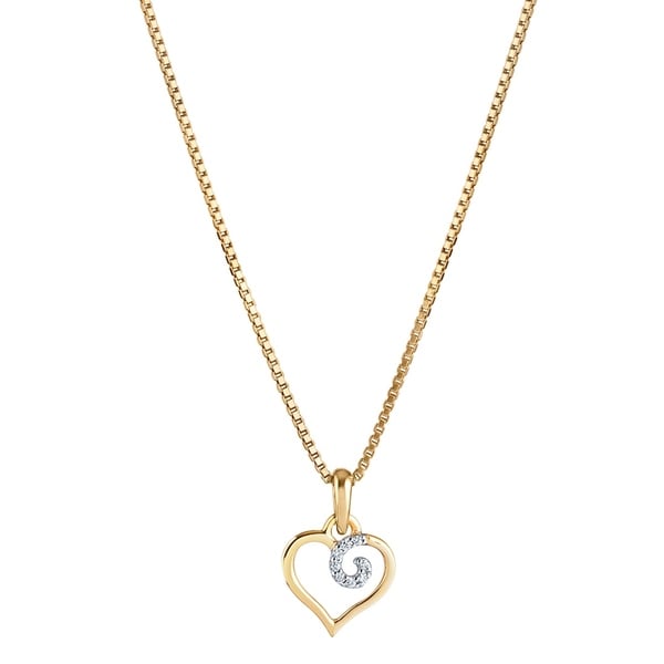 dainty heart necklace gold