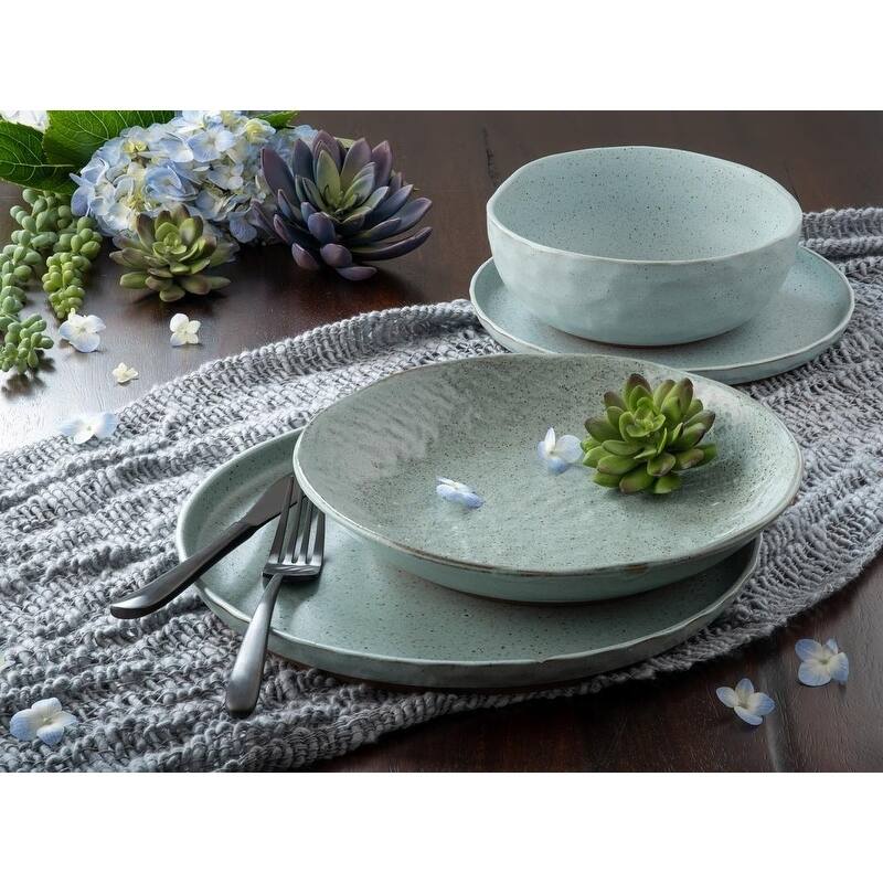 Sango Kaya Blue 16 Piece Stoneware Dinnerware Set, Service for 4 Bed Bath & Beyond 23567159