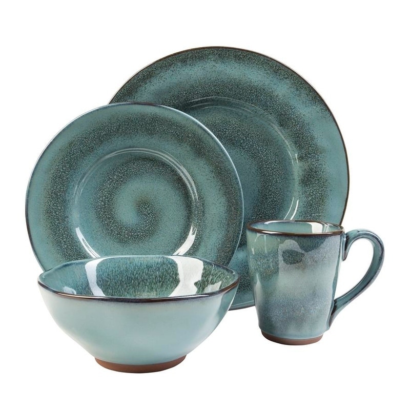 Sango Toren Denim 16-Piece Dinnerware Set, Service for 4