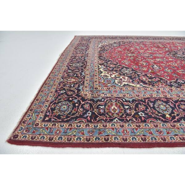 Shop Hand Knotted Kashan Wool Area Rug 8 X 12 On Sale Overstock 23568244
