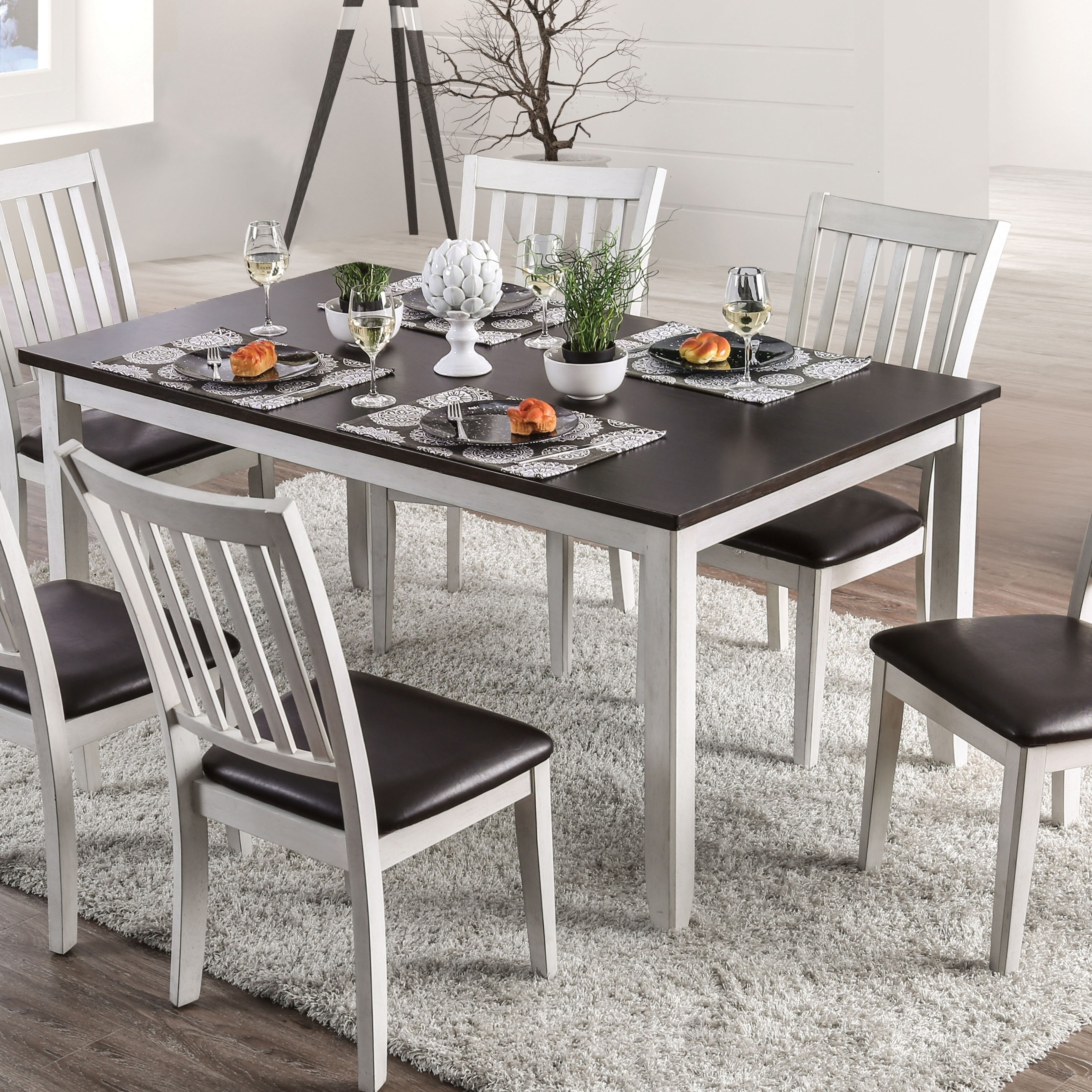 Shop The Gray Barn Doolittle Farmhouse Espresso And White Dining