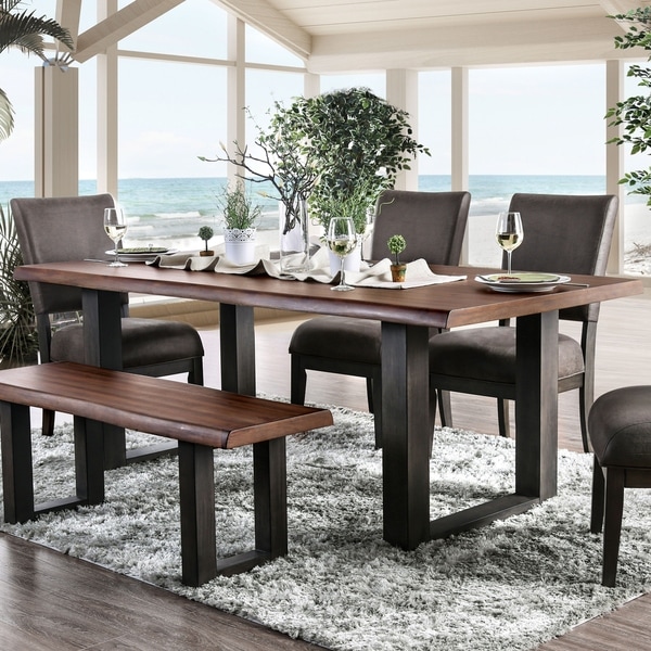 Strick & Bolton Calaway Industrial Espresso Dining Table