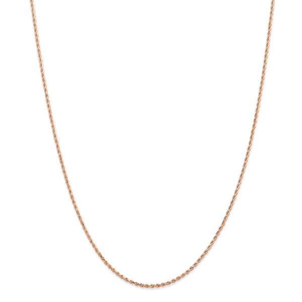 Versil 14 Karat Rose Gold 1.5mm Diamond-cut Rope Chain