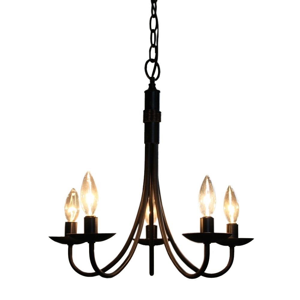 Wrought Iron AC1785EB Chandelier - Chandeliers For Bedrooms by Overstock.com