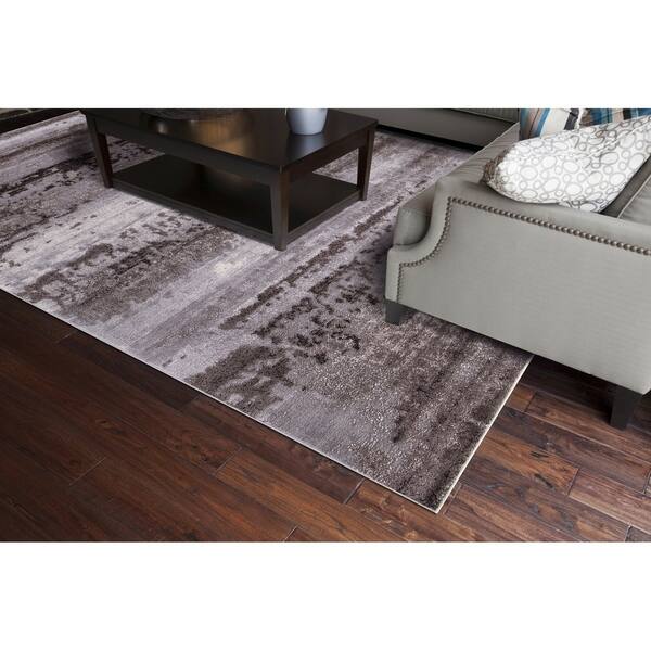 Concord Global Thema Distressed Brown Rug - 3'3" x 4'7"