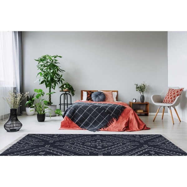RugSmith Denim Austin Geometric Southwestern Area Rug - 3' x 5'