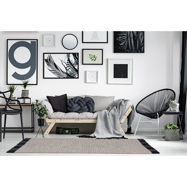 RugSmith Charcoal Seneca Geometric Bohemian Area Rug - 3' x 5'