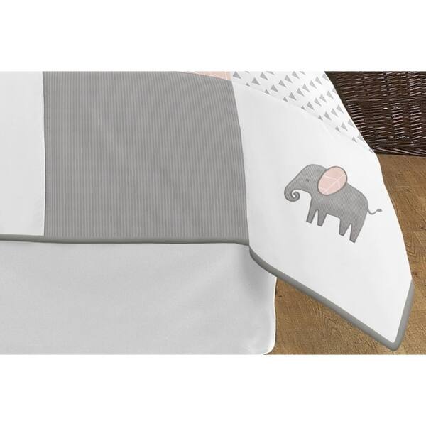 Shop Sweet Jojo Designs Blush Pink Grey White Watercolor Elephant