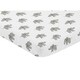 preview thumbnail 2 of 1, Sweet Jojo Designs Grey and White Watercolor Elephant Safari Collection Fitted Mini Portable Crib Sheet