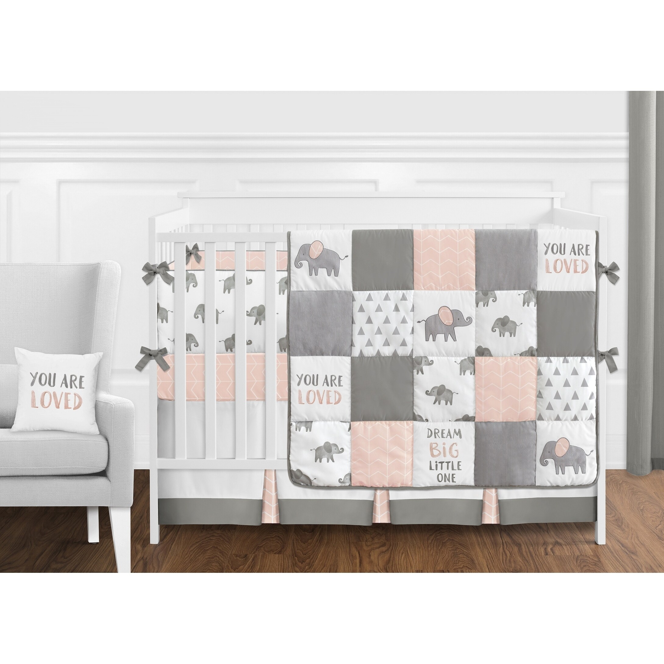 mod elephant crib bedding