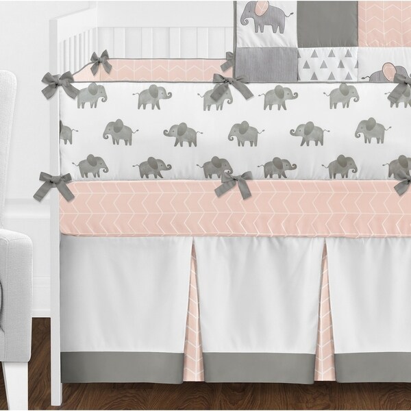 sweet jojo elephant crib bedding