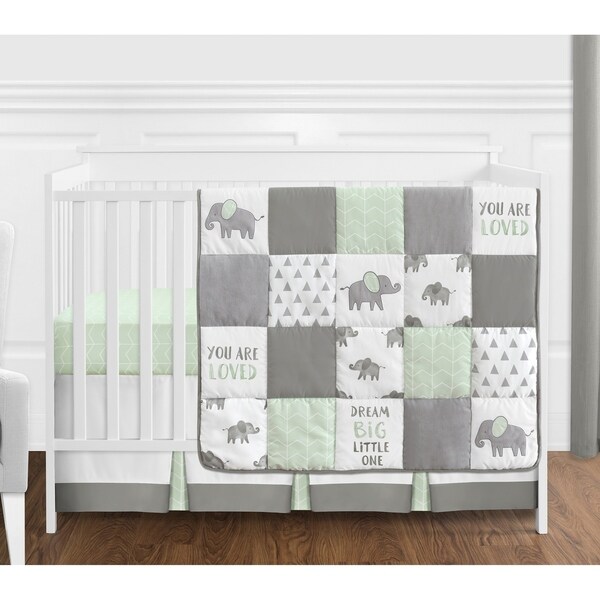 mod elephant crib bedding