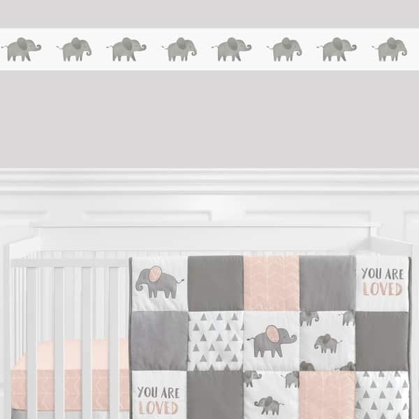 Shop Sweet Jojo Designs Grey And White Wallpaper Wall Border For