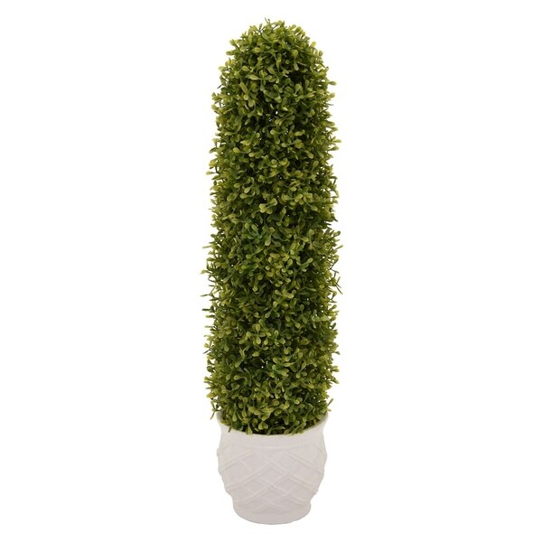 27.5 " Resin Three Hands Faux Topiary Pot Finished in Green