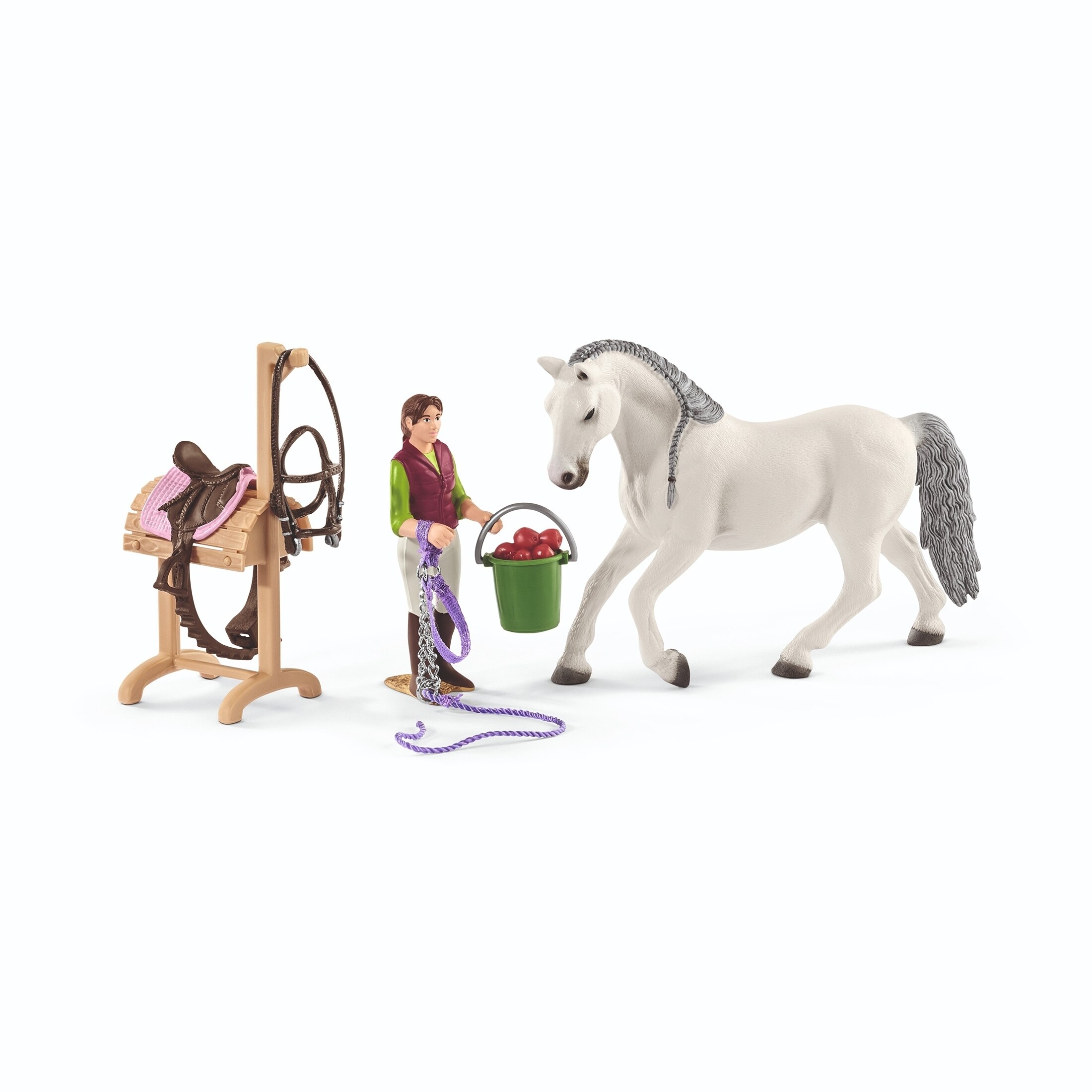 schleich riding centre with rider and horses