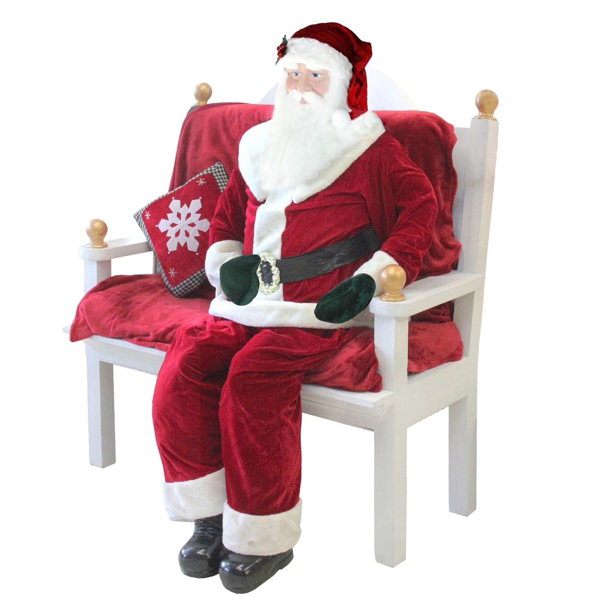 Huge 6 Foot Life-Size Decorative Plush Standing Santa Claus