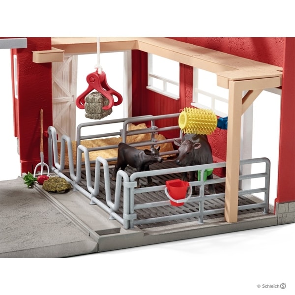 Schleich Farm World Large Red Barn With Animals Accessories Toy Figure - roblox farm world barn location