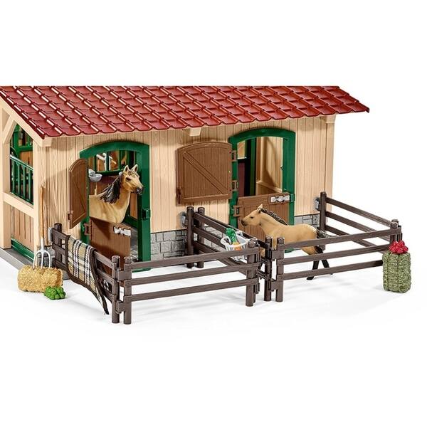 Shop Schleich Farm World Horse Stable Set Overstock 23575137
