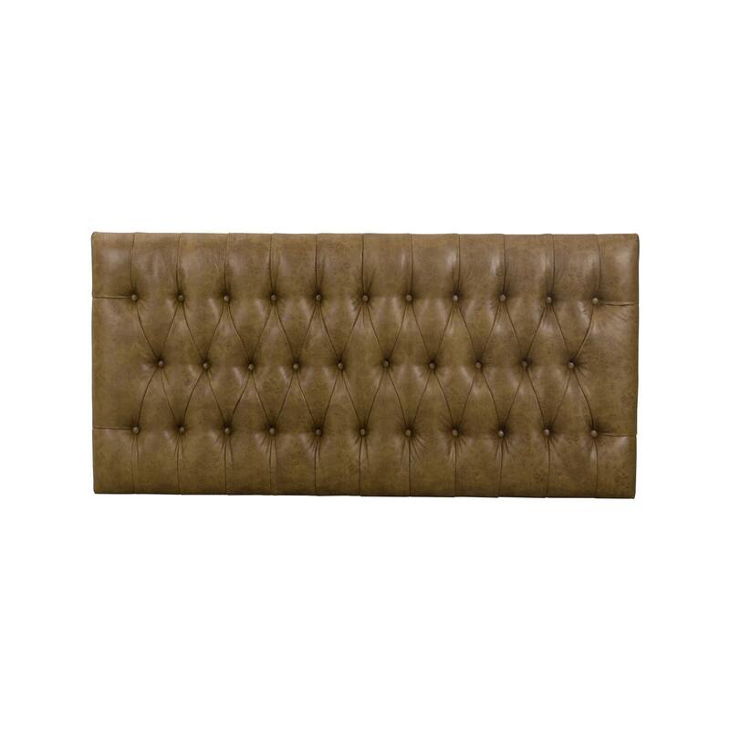 HomePop Draper Light Brown Button-tufted Ottoman