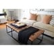 preview thumbnail 1 of 16, HomePop Draper Light Brown Button-tufted Large Ottoman