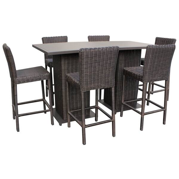 Venice Pub Table Set W Barstools 8 Piece Outdoor Patio